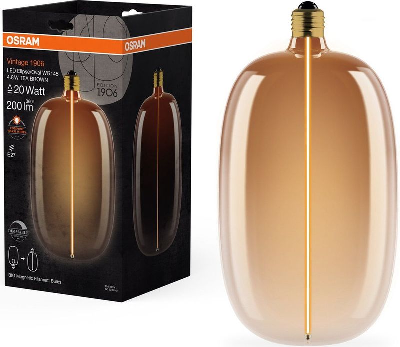 Osram - LED Lamp - Bruin - 14,5 cm - Dimbaar