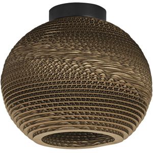 LEDVANCE Plafondlamp Ball, dimbaar, bruin / roest, Woon-/ Eetkamer, Papier, plafondlamp
