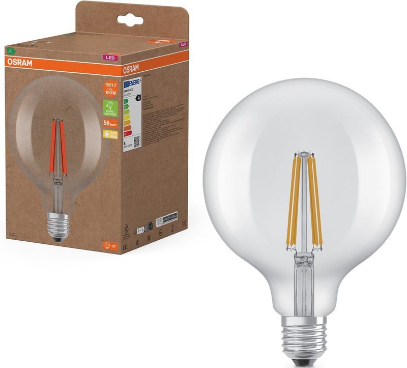 Osram - LED Lamp - Globe G125 - Helder - Filament - 2700K - 7.2W