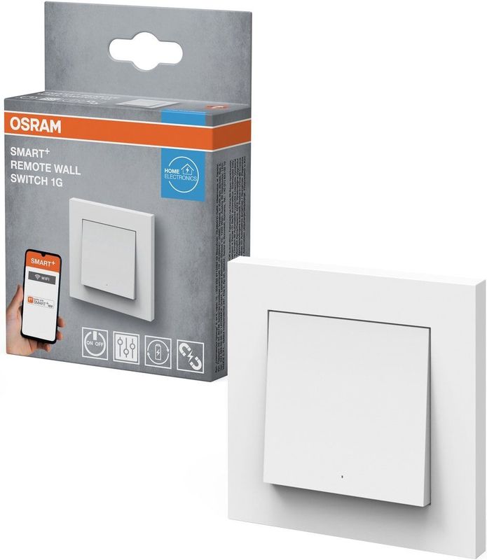 Osram - SMART+ WIFI REMOTE WALL SWITCH - Wandschakelaar - Draadloos - 1 Knop