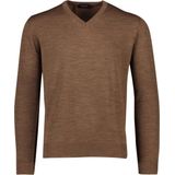 Maerz - V-hals Trui - Bruin - Merinowol