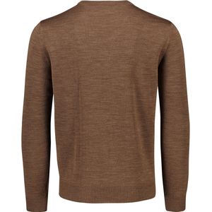 Maerz - V-hals Trui - Bruin - Merinowol