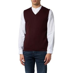 Maerz Heren Superwash Pullunder, Oxblood, Regular