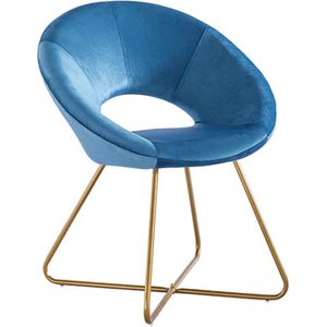 Fluwelen design stoel SELESA - Blauw