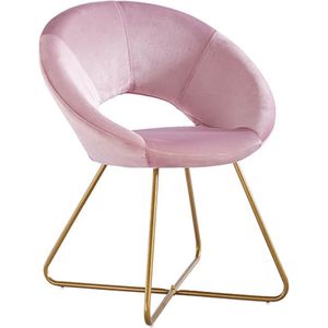 Fluwelen design stoel SELESA - Roze