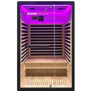 Infrarotkabine nero m - 195 x 120 cm für 2 Personen Infrarotkabine Wärmekabine Infrarotsauna Sauna - Home Deluxe
