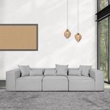 HOME DELUXE Modulares Sofa VERONA M Hellgrau - versch. Ausführungen