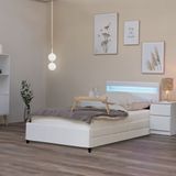 HOME DELUXE Bett LED Bett NUBE mit Schubladen (Set, 2-tlg., bett mit Schubladen und Lattenrost), mit Bettkasten und Lattenrost