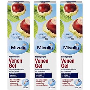 The Gezonde Plus (Mivolis) Venengel (verpakking van 3 stuks) vitaliserend + verkoelend glutenvrij, veganistisch, vegetarisch 03 x 100 ml