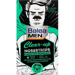 Balea MEN Clear-up Nosestrips - Neusstrips met salicylzuur en actieve kool (3 Stuks)