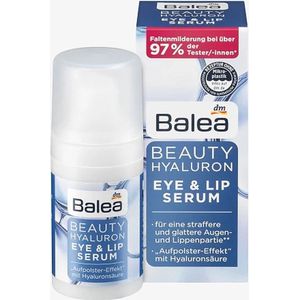 Balea Beauty Hyaluron Eye & Lip Serum - Hyaluronzuur - Hydraterend - Lip serum - Oog serum - Serum - Huidverzorging - Gezichtsverzorging - Skin-care - Bewezen resultaat* -