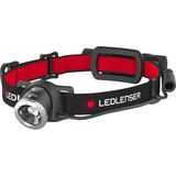 Ledlenser H8R Led-hoofdlamp, oplaadbaar met 18650 lithiumbatterij, 600 lumen, focus, maximale looptijd van 120 uur, rood achterlicht, draaibaar, USB-oplaadkabel, hoofdlamp