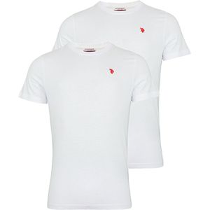 U.S. POLO T-Shirt 2 Pack - R-Neck - Korte Mouw - Heren - Blauw - Katoen