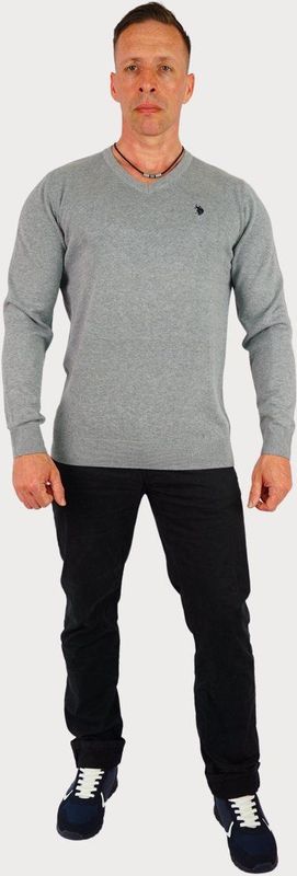 U.S. POLO ASSN. Trui  donkerblauw / bloedrood