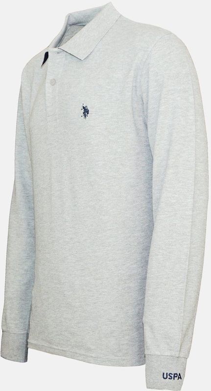 U.S. POLO ASSN. - Poloshirt - Grijs Gemêleerd - Lange Mouw