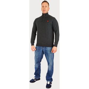U.S. Polo Assn. Half-Zip Sweater grijs, Effen