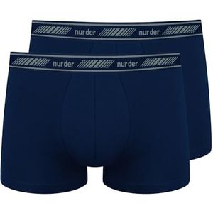 Nur Der Set van 2 boxershorts 3D Flex ademend katoen herenonderbroeken heren, marineblauw, XL