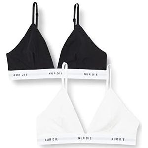 ALLES - Zachte Beha - Zwart/Wit - Set van 2 - Sportief - Gevoerde Cups