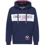 Carlo Colucci - Atletico Sweathoodie Conto - Heren Sweatshirt - Blauw