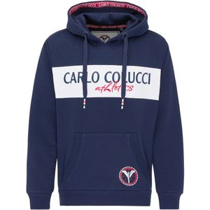Carlo Colucci - Atletico Sweathoodie Conto - Heren Sweatshirt - Blauw