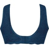 Anita - Comfort Bralette - Bloemige Kant - Maritim Blue - Delicate Zijden Band