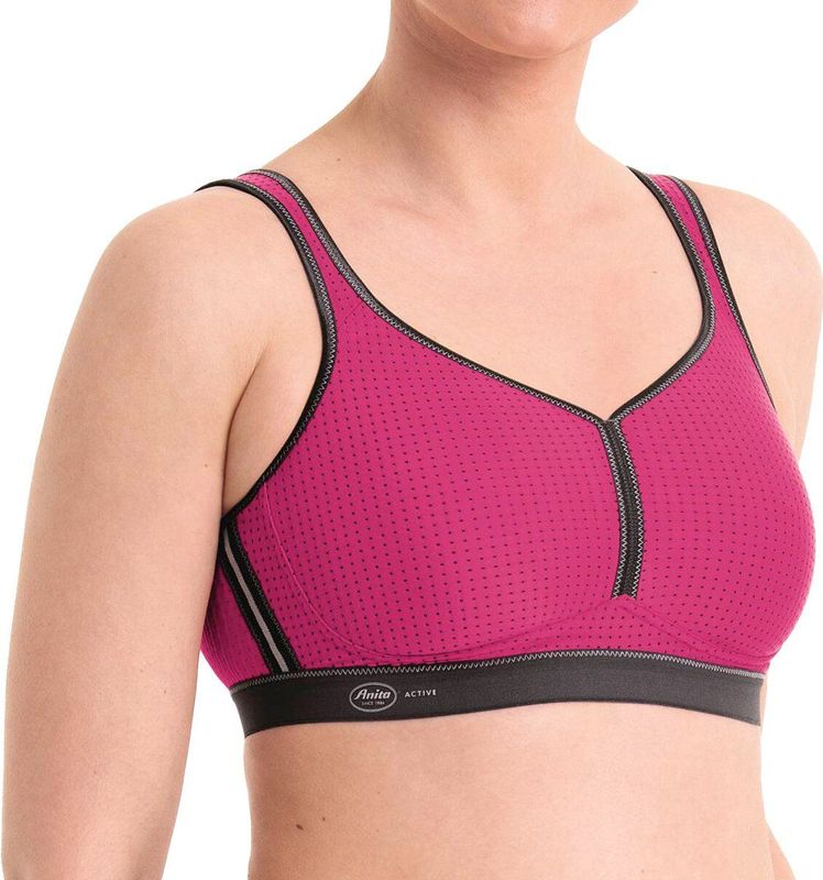 Anita - Performance Sport Bh - Roze/Antraciet - Zonder Beugel
