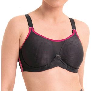 Anita - Performance WireX - Sport bh met Beugel - Antraciet/Roze