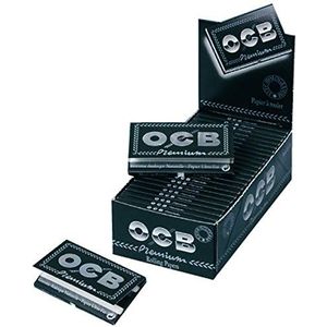 OCB 2 doosjes (50x) OCB zwart 100 stuks sigarettenpapier filigraan Gomme No.4 kort, 15 x 15 x 5 cm