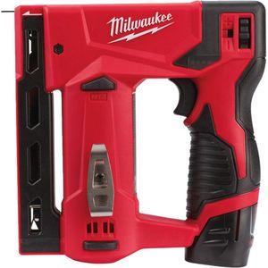 Milwaukee M12 BST-202X 12V Li-ion Tacker set (2x 2.0Ah Accu) In HD Box - 6-14mm