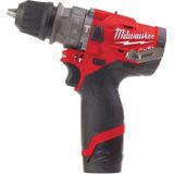 Milwaukee M12 FPDX-202X 12V Li-Ion Accu Boor-/schroefmachine Set (2x 2.0Ah Accu) In HD-Box - Koolborstelloos