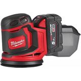 Milwaukee M18 BOS125-502B Li-Ion Accu Excentrische Schuurmachine set (2x 5.0Ah Accu) In Tas - 125mm