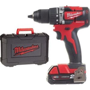 Milwaukee M18 CBLPD-202C Accu Slagboormachine 18V Inclusief 2 Accu's