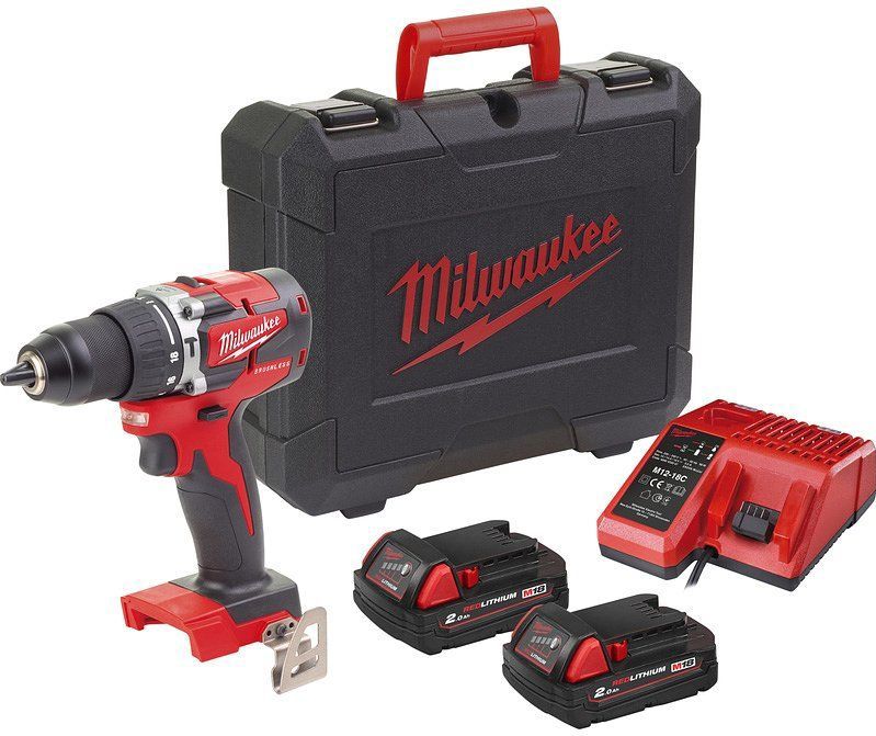 Milwaukee M18 CBLPD-202C Accu Slagboormachine 18V Inclusief 2 Accu's