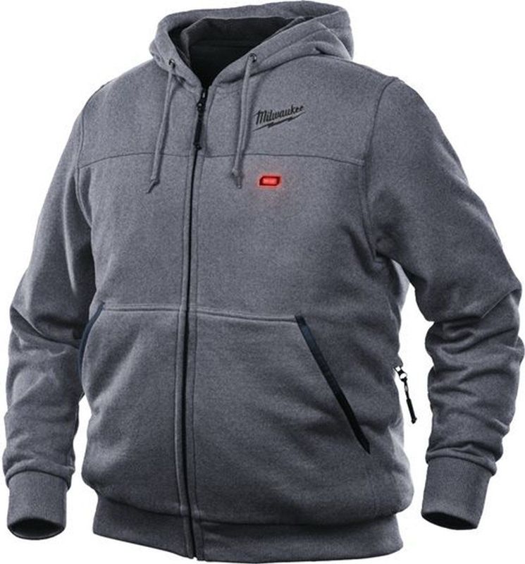 Milwaukee M12 HH GREY3-0 () 12V Li-Ion accu verwarmde hoodie - Grijs
