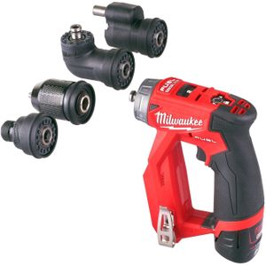 Milwaukee M12 FUEL™ FDDXKIT-202X Accu Instalatieboor-/schroefmachine 12V 2.0Ah  4x Hulpstukken in HD-Box - 4933464979