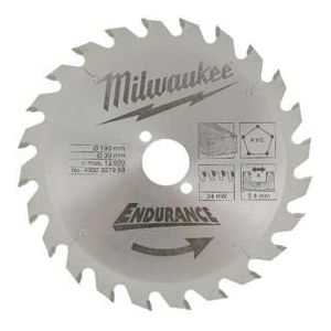 Cirkelzaagblad MILWAUKEE 24 tanden 1,6 x 190 mm 4932471300