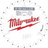 Milwaukee Cirkelzaagblad voor Hout | Ø 165mm Asgat 15,87mm 24T - 4932471311