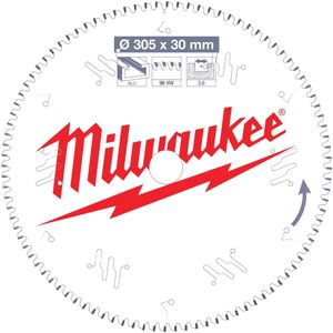 Milwaukee Cirkelzaagblad voor Kunststof | Ø 305mm Asgat 30mm 96T - 4932471323