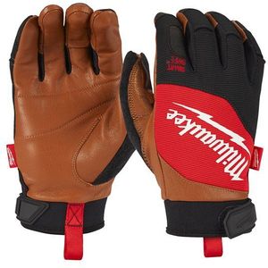 Milwaukee Hybride lederen handschoenen snijbestendige maten M/8 L/9 XL/10 2XL/11 (Medium), Rood, 4932471912