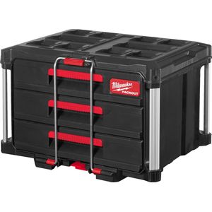 Milwaukee PACKOUT™ Gereedschapskoffer met drie lades - 4932472130