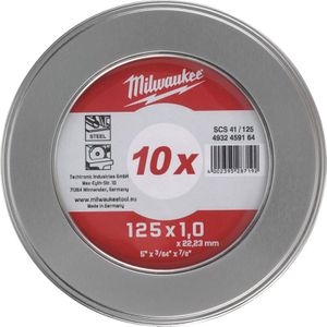 Milwaukee slijpschijf Pro + INOX 125x1x22.2mm (10 Stuks)