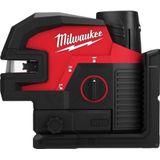 Milwaukee M12 CLL4P-301C Kruislijnlaser™ Met 4 Punten In Transportkoffer (1x 3.0 Ah Accu) - Groen - 12V