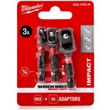 Milwaukee - 4932479228 - Adapter Set - Hex Impact - 3 Stuks