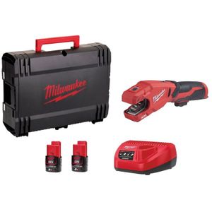 Milwaukee M12 PCSS-202C RAPTOR™ Accu Pijpsnijder RVS 12V 2.0Ah In Transportkoffer - 4933479242