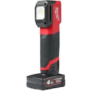 Milwaukee M12 CML-401 Li-ion Accu LED Werklamp Set (3Ah) Met Aanpasbare Kleurtemperatuur - 1000Lm