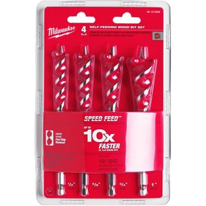 Milwaukee Set zelfvoedende houtboren (4-delig) - 4932479477