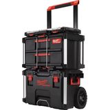 Milwaukee - Packout Trolley Starter Set - Gereedschapskoffers - Inclusief Trolley Box en Gereedschapskoffer met Lades