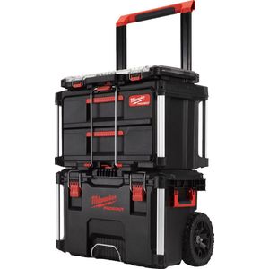 Milwaukee - Packout Trolley Starter Set - Gereedschapskoffers - Inclusief Trolley Box en Gereedschapskoffer met Lades