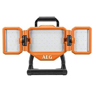 AEG - Drievoudige projector, 18V, 3500 lumen Hybrid: Werkt op batterijen (niet meegeleverd) of netvoeding