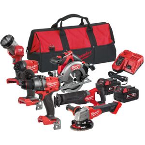 Milwaukee M18 FUEL™ FPP6E3-502B Powerpack 6-delig 18V 5.0Ah in Transporttas - 4933480874